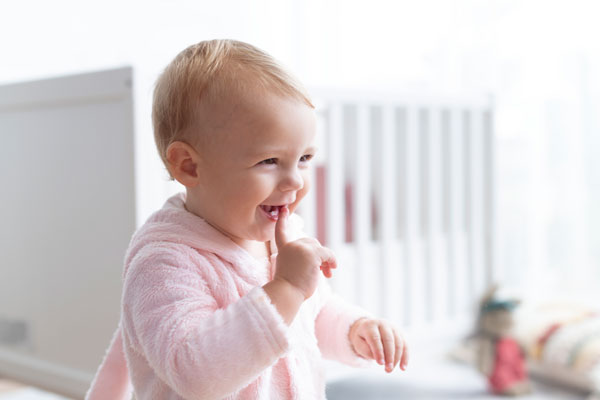 Baby in Welsh day care